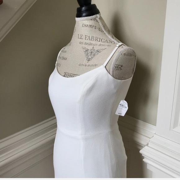 Dress the Population Rory White Midi Dress Sleeveless Fringe Sz Small - Picture 7 of 16